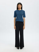 Top met glitters lura 2/4 knit o-neck