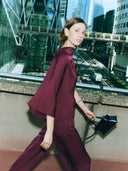 Bordeaux one shoulder top laurina