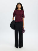 Top met glitters lura 2/4 knit o-neck