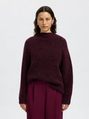 Bordeaux trui sia ras ls knit t-neck