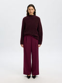 Bordeaux trui sia ras ls knit t-neck