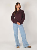 Bordeaux alpacablend trui sia ras ls knit o-neck