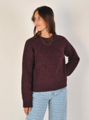 Bordeaux alpacablend trui sia ras ls knit o-neck