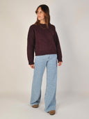 Bordeaux alpacablend trui sia ras ls knit o-neck