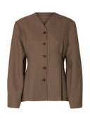 Bruine getailleerde blazer louise