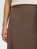 Bruine maxi rok viva