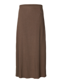 Bruine maxi rok viva