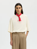 Creme t-shirt boxy lia hotel amour tee