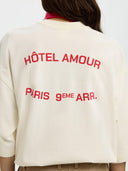 Creme t-shirt boxy lia hotel amour tee