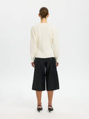 Creme getailleerd vest anemone