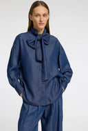 blouse janna ls relaxed chambray