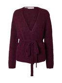 Donker rode gabella belt cardigan