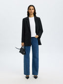 Donkerblauwe wide leg jeans bea-kori