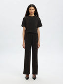 Donkerbruine glitter broek anja hw relaxed pants