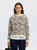 Ecru gebreide trui lindsay ls knit