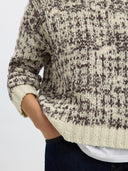 Ecru gebreide trui lindsay ls knit