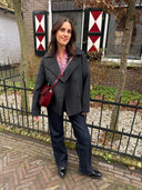 Geruite wolmix jas alma