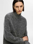 Grijs vest sia ras ls knit zipper