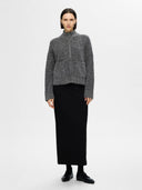 Grijs vest sia ras ls knit zipper