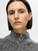 Grijs vest sia ras ls knit zipper