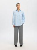 Grijze wide leg pantalon emma-tara