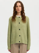 Groen wolmix vest lulu