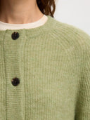 Groen wolmix vest lulu