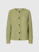 Groen wolmix vest lulu