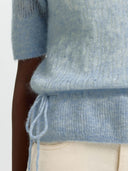 Lichtblauwe mohairmix top mayer