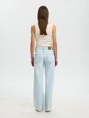 Lichtblauwe wide leg jeans bea-kori