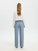 Lichtblauwe pantalon rita mw wide pant