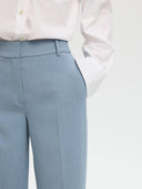 RITA MW WIDE PANT MEL Dusty Blue