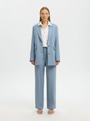 Lichtblauwe pantalon rita mw wide pant