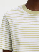 Lichtgroen gestreept boxy t-shirt
