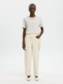 Lichtgroen gestreept boxy t-shirt