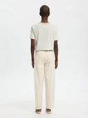 Lichtgroen gestreept boxy t-shirt