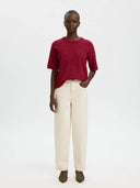 Wolmix trui met korte mouwen lulu