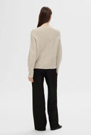 Kort gebreid vest van wolmix lulu short cardi
