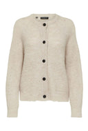 Kort gebreid vest van wolmix lulu short cardi