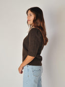 Zachte trui lulu ss open back o-neck