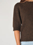 Zachte trui lulu ss open back o-neck