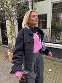 Antraciet sjaaltje van kasjmier maria