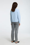 Lichtblauw vest lulu short cardi