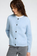 Lichtblauw vest lulu short cardi