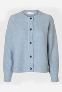 Lichtblauw vest lulu short cardi