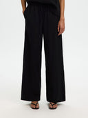 Wide leg linnenmix broek luisa