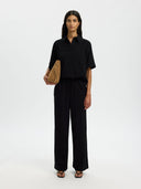 Wide leg linnenmix broek luisa