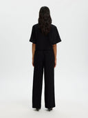 Wide leg linnenmix broek luisa
