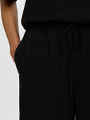 Wide leg linnenmix broek luisa