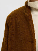 Donkerbruine teddy jas isabel
